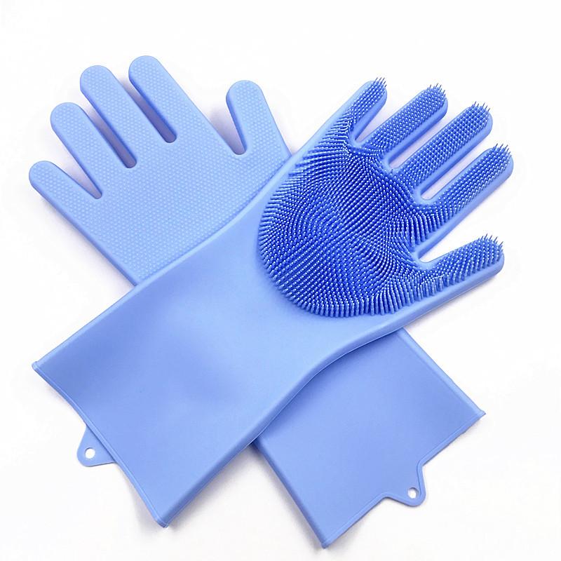 Găng tay silicon rửa bát tạo bọt (1 đôi) bhl2398