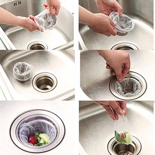 Combo 100 Túi Lọc Rác Bồn Rửa