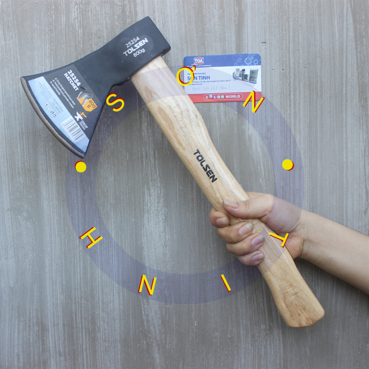 Búa rìu cán gỗ 800g tolsen 25254