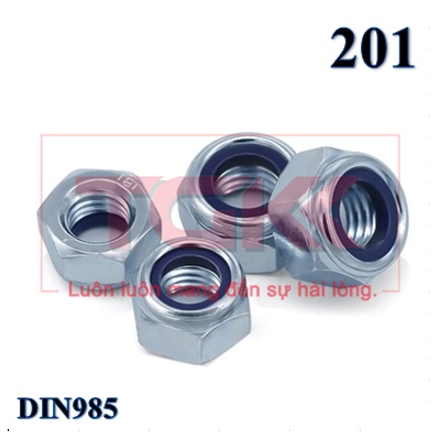 Đai ốc khóa inox 201 đầu PVC (M10-M20)