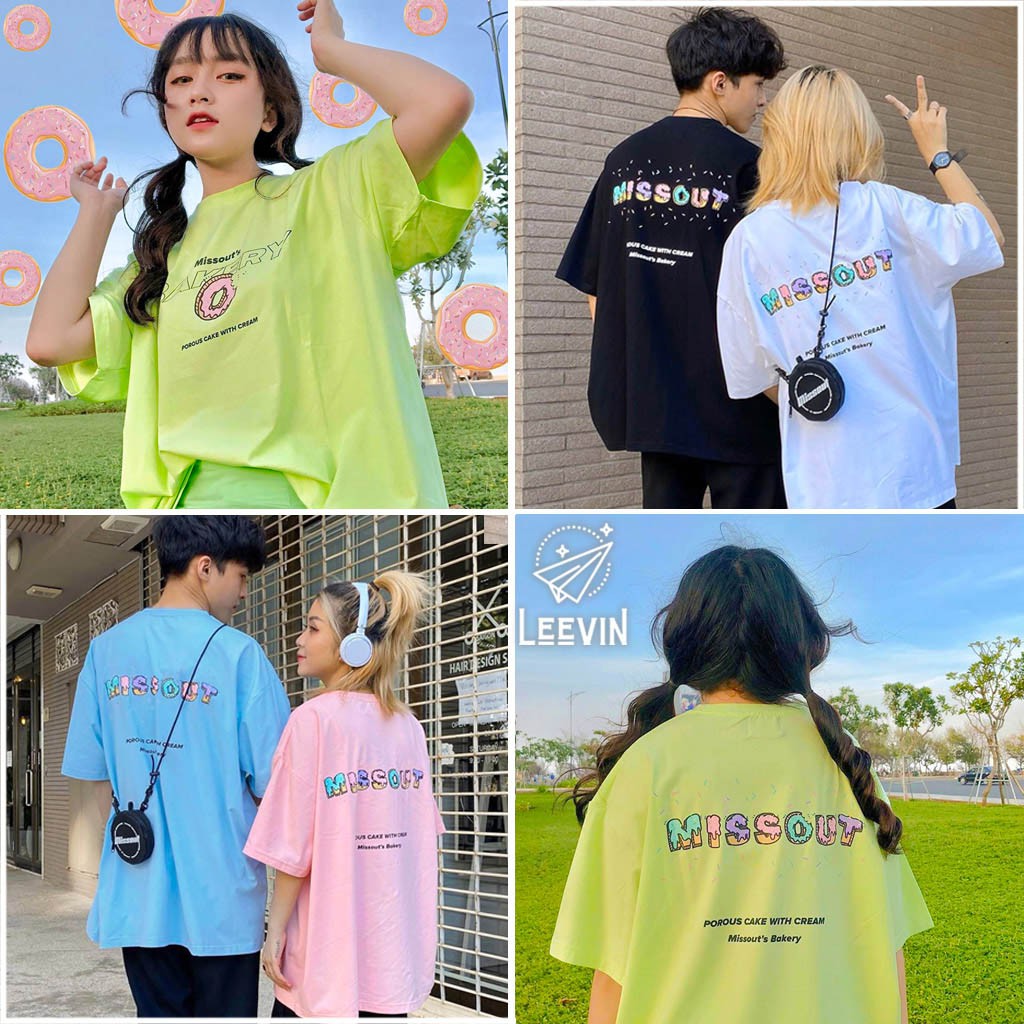Áo thun form rộng missout bakery unisex nam nữ - áo phông tay lỡ kiểu dài rộng giấu quần