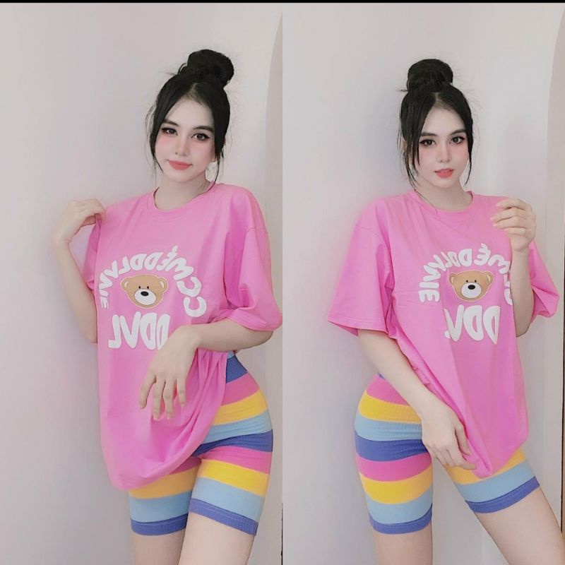 Set áo phông kèm quần ngố ( hình thật ở cuối )