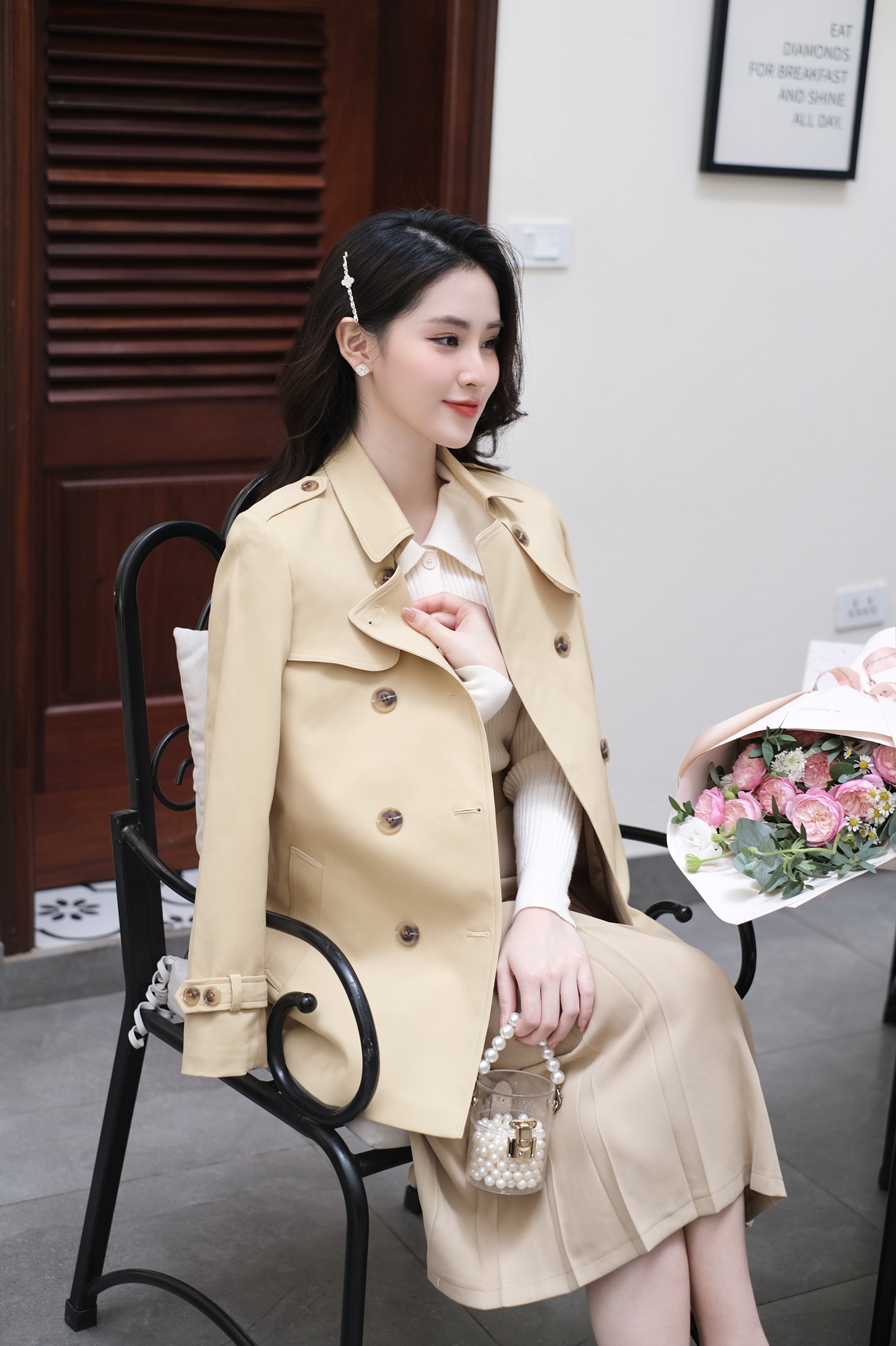 BEAUTEBYV - Áo Trench Coat 2022