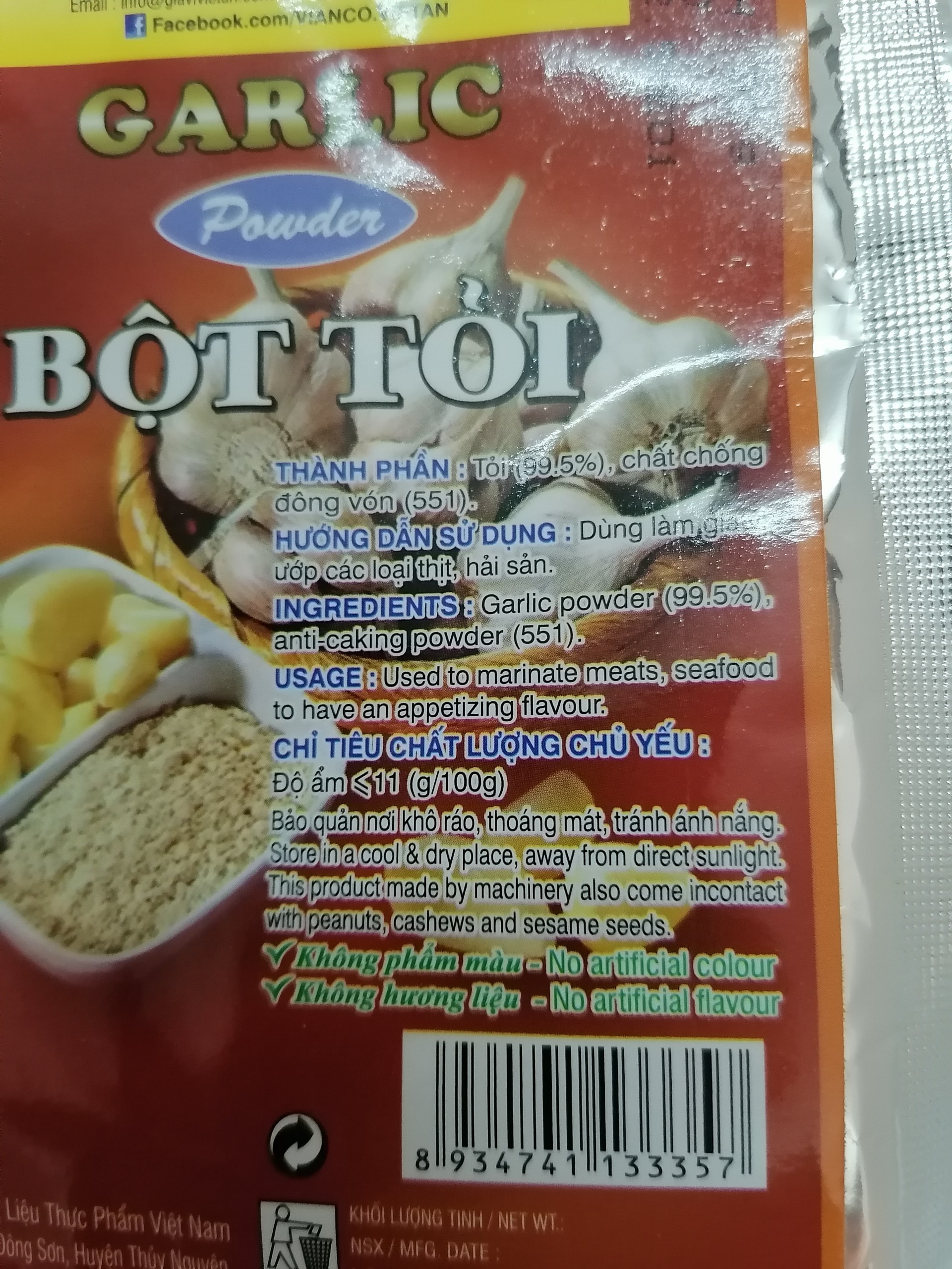 [Gói nhỏ 50g] BỘT TỎI [VN] VIANCO Garlic Powder (bph-hk)
