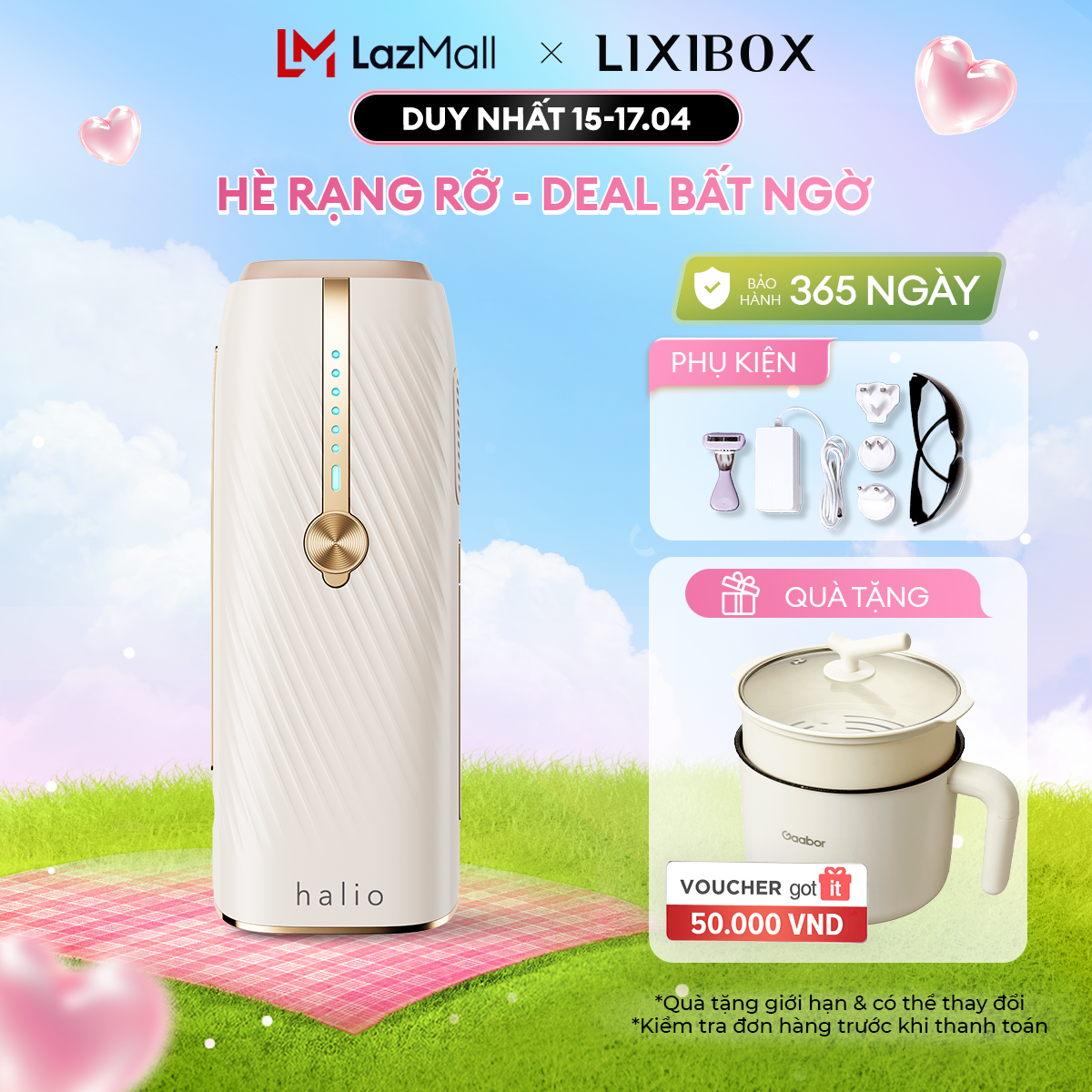 Máy Triệt Lông Lạnh Sapphire Halio InfinityGlow Advanced IPL Sapphire Cooling Hair Removal Device