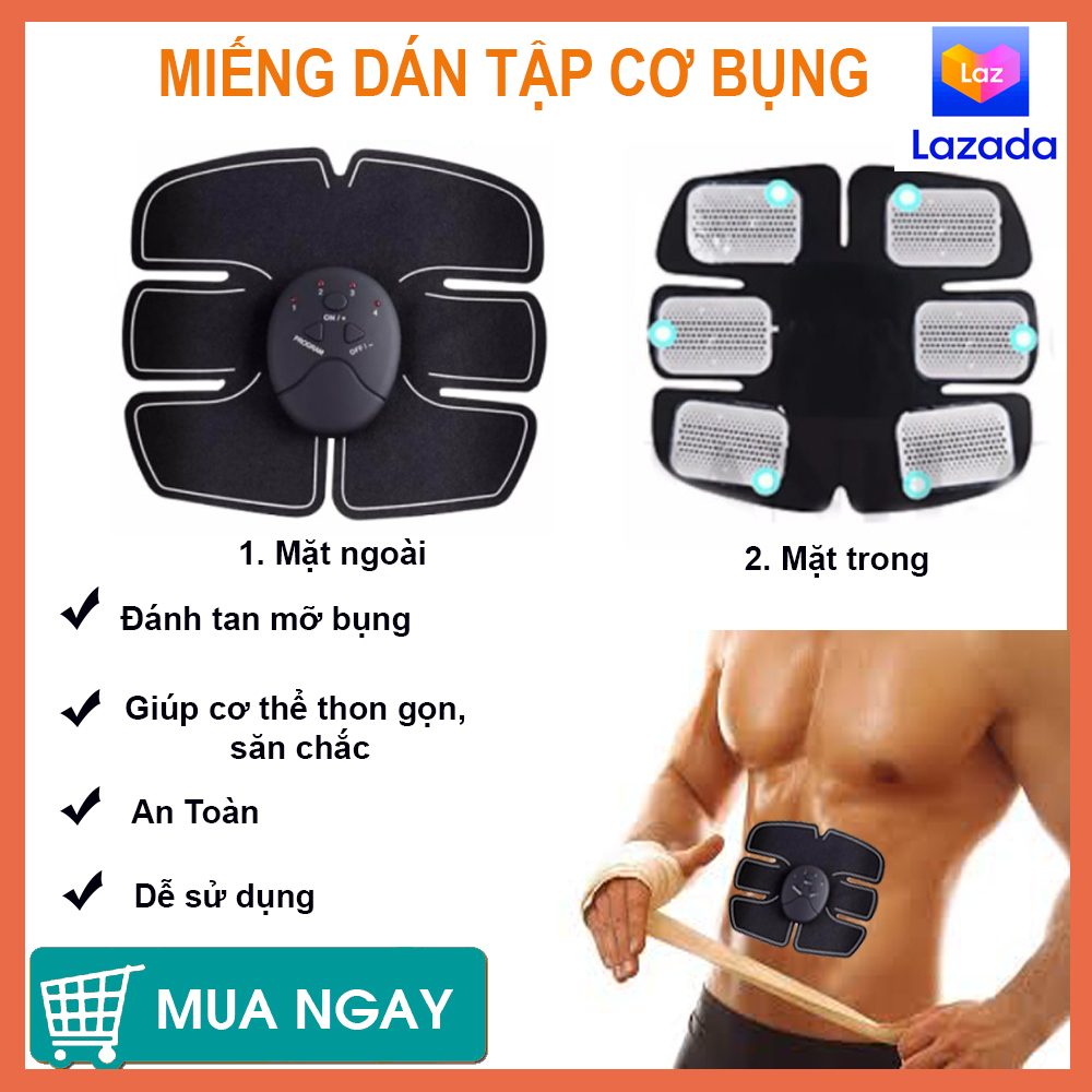 Miếng Dán Massage Bụng, Miếng Dán Tập Cơ Bụng 6 Múi, Miếng Tập Cơ Bụng 6 Múi. Giảm mỡ bụng hiệu quả, săn chắc cơ, tạo vóc dáng thon gọn. Bảo hành 1 đổi 1