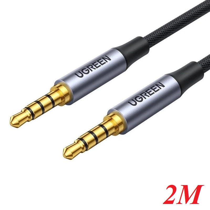 Ugreen 20782 2m vỏ nhôm dây dù cáp âm thanh 2 đầu 3.5mm av183
