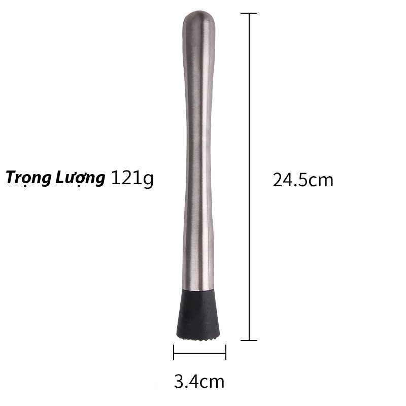 [HCM]Chày Dầm Pha Chế - Chày Bar Dài 21cm ~ 24.5cm