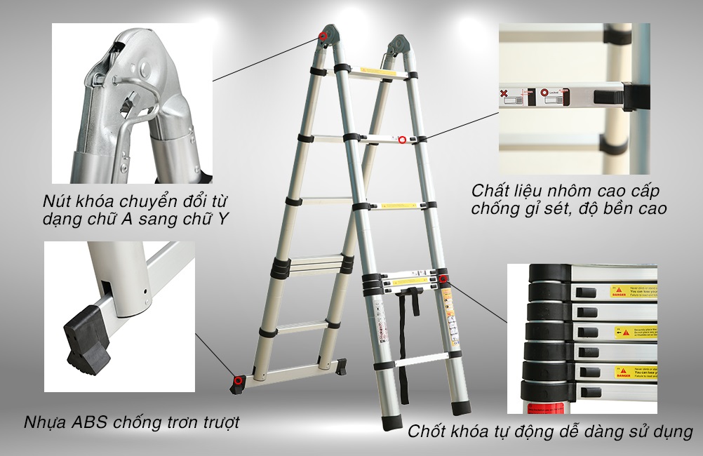 Thang nhôm xếp đôi Ameca AMI-380