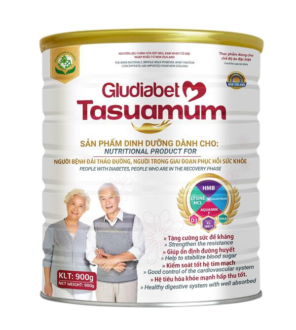 [ 100% CHÍNH HÃNG ] Sữa Bột GLUDIABET TASUAMUM 900g