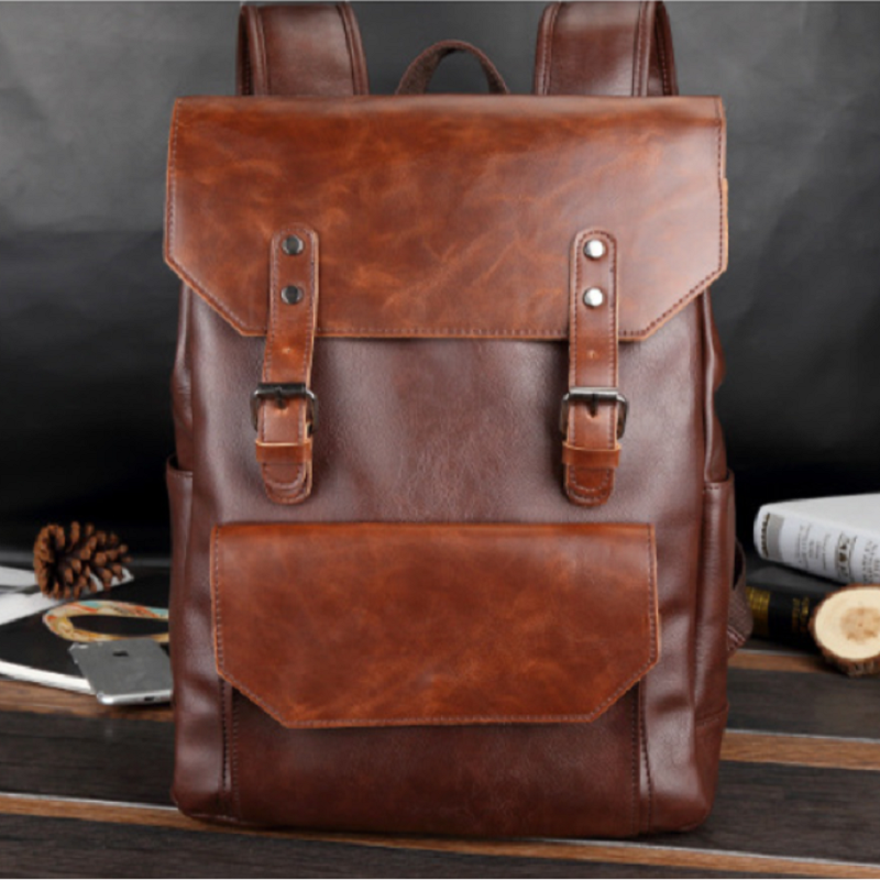 Balo Da PU Brown L9003
