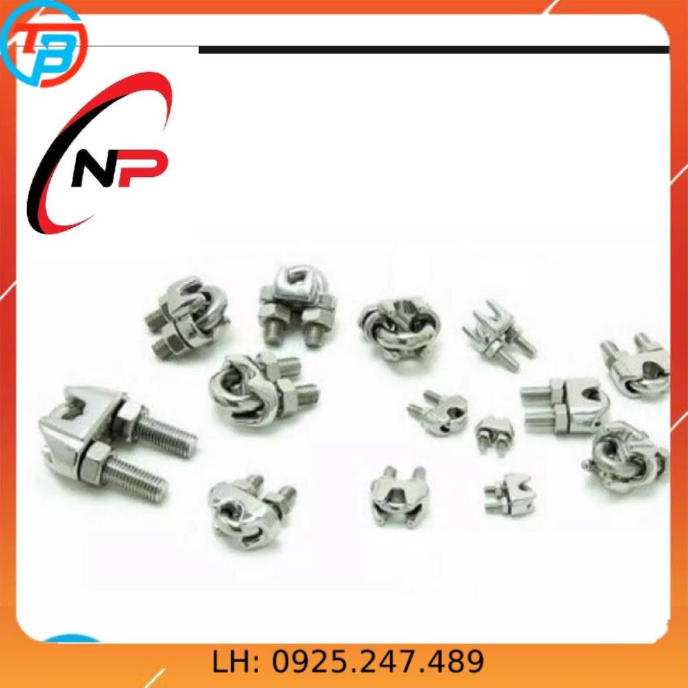 Bộ ốc siết cáp inox 304 combo 5 cái.gồm đủ các size 2mm 3mm 4mm 5mm 6mm 8mm 10mm.kimkhinhatphat