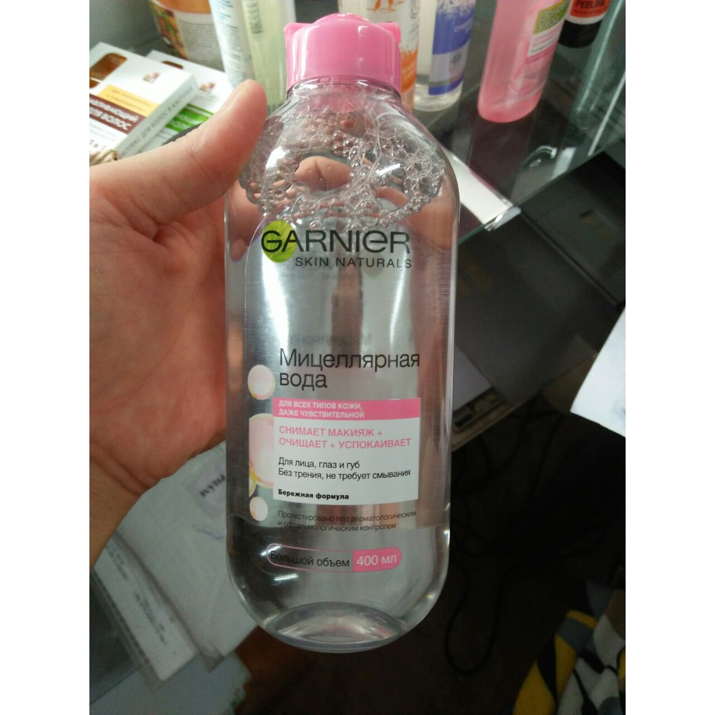 Nước tẩy trang Garnier Micellar 400ml của Nga