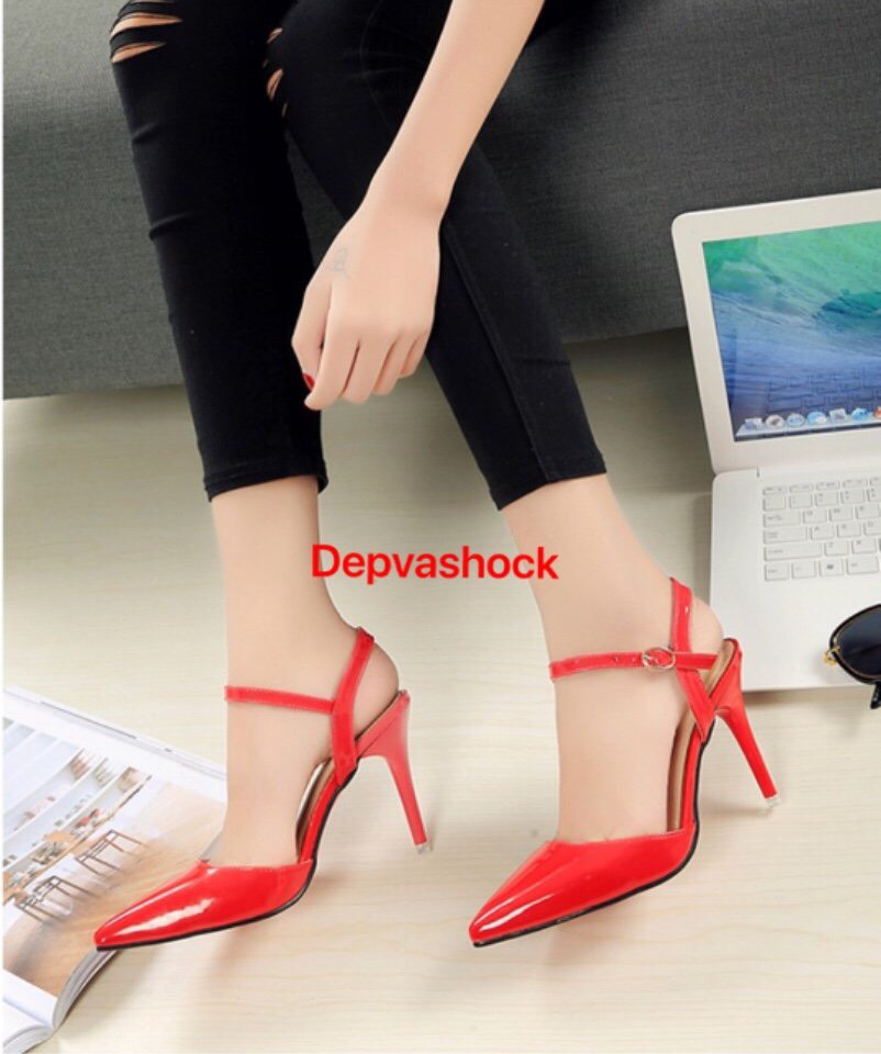 Giày cao gót 7p bít mũi hở hậu bigsize