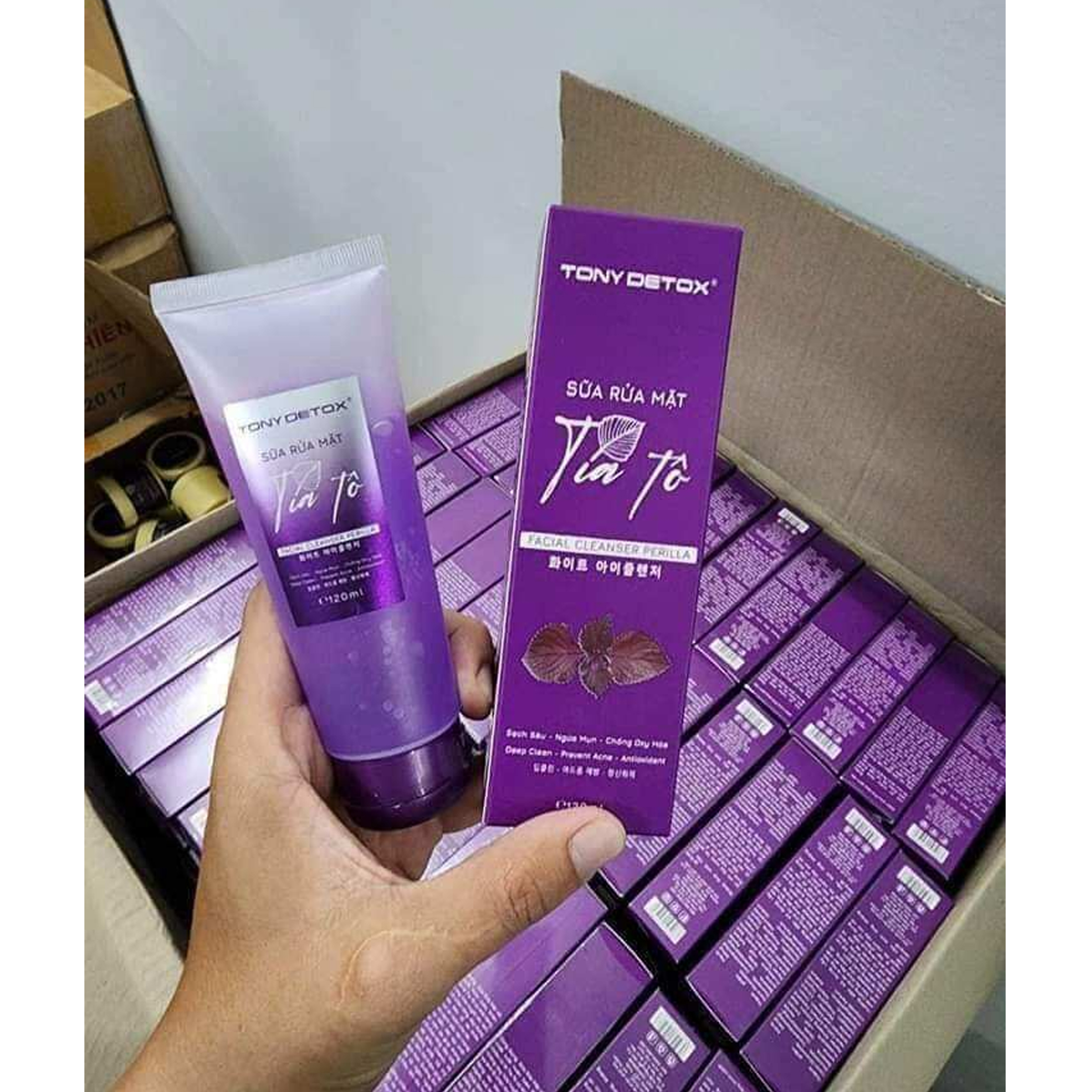 Sữa Rửa Mặt Tía Tô TONYDETOX - 120ml