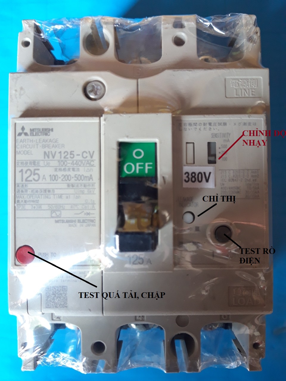Aptomat Chống Rò Điện Nhật Bản 3 Pha 100A 125A