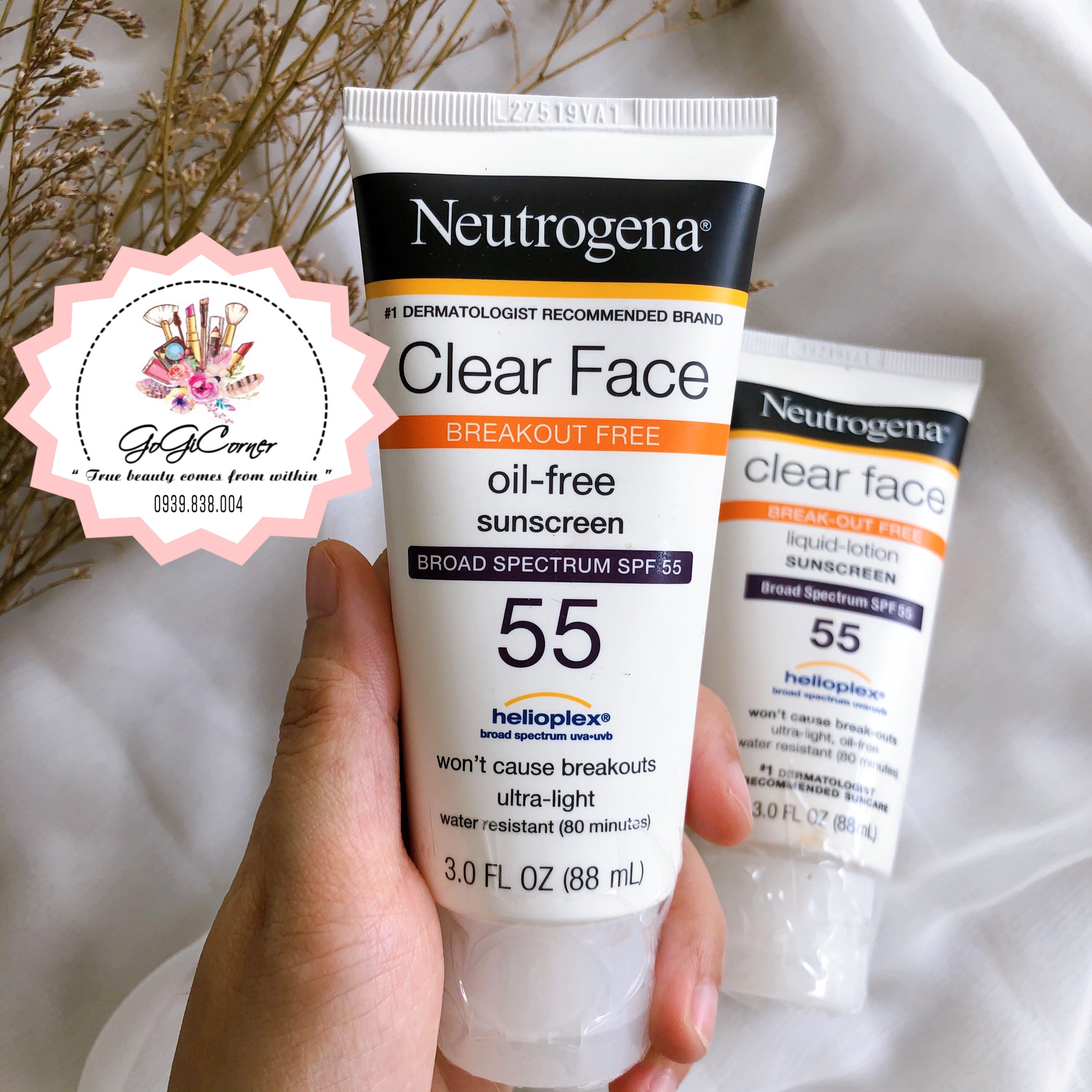 KEM CHỐNG NẮNG NEUTROGENA CLEAR FACE SPF 55 88ML