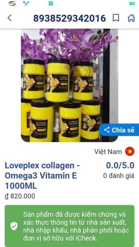 Collagen men sống phục hồi hư tổn và hỗ trợ trong hoá chất 1000ml
