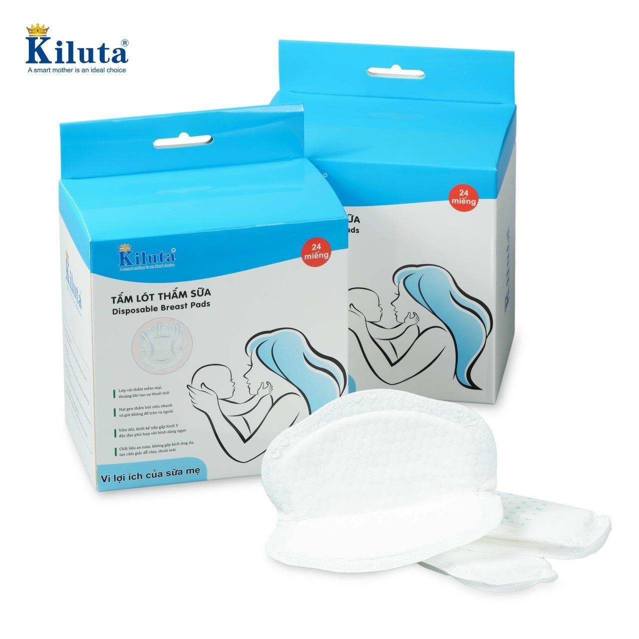 [HCM]Hộp 24 miếng lót thấm sữa Baby Babuu Nhật Bản tiện lợi cho mẹ