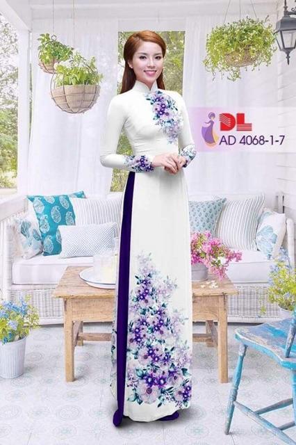 [HCM]Vải áo dài in hoa lan