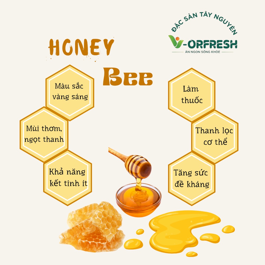 Mật Ong Hoa Cỏ Kim V- ORFRESH 250/500/1000ml
