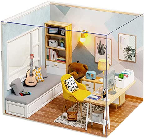 Mô Hình Lắp Ráp Nhà Gỗ DIY - Sunshine Study QT007 ( Kèm mica + keo )