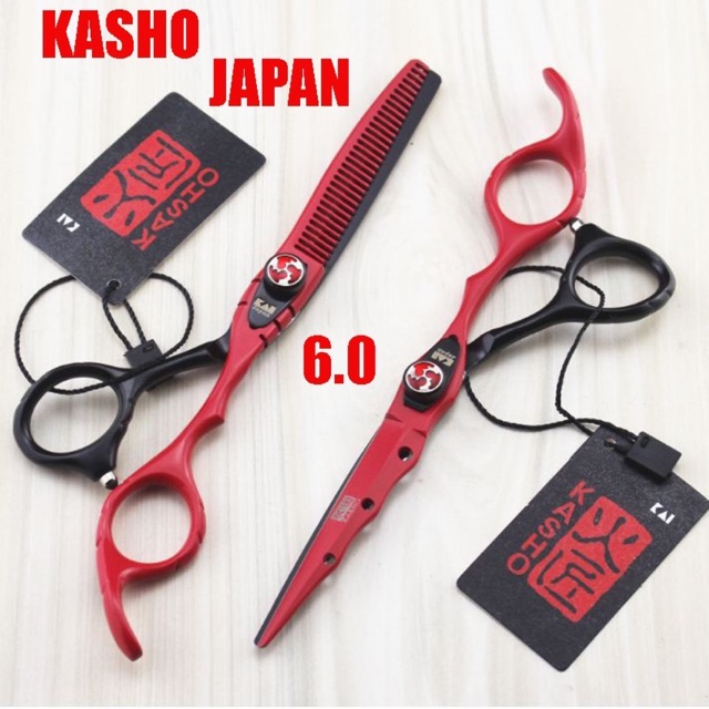 [Tặng Bao Da Và Lược]Kéo cắt tóc nam nữ chuyên nghiệp thép Nhật chống gỉ cao cấp, sắc bén chịu mài mòn rất tốt Kasho K4 - Tỉa+baoda+1lược