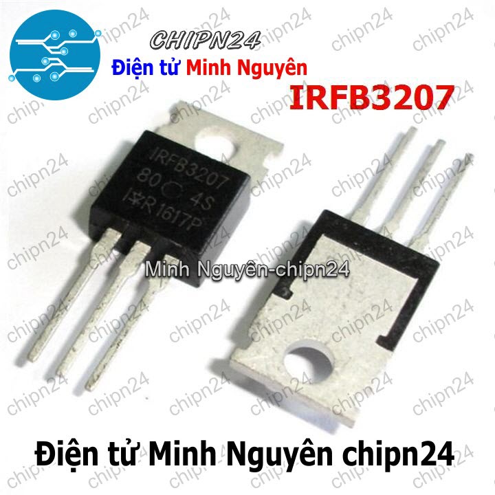 [1 con] (KT1) Mosfet IRFB3207 TO-220 180A 75V Kênh N (IRFB3207PBF FB3207 3207) - HH004191