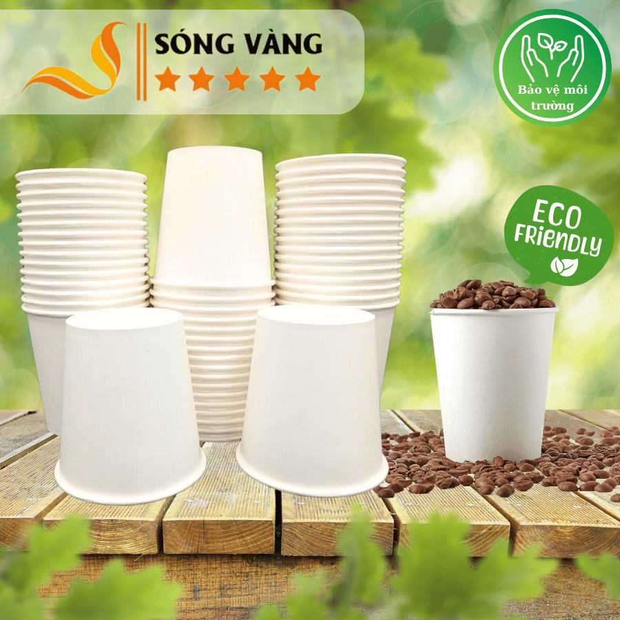 Set 50 cốc giấy Hàn Quốc dùng 1 lần 6.5oz (185ml)