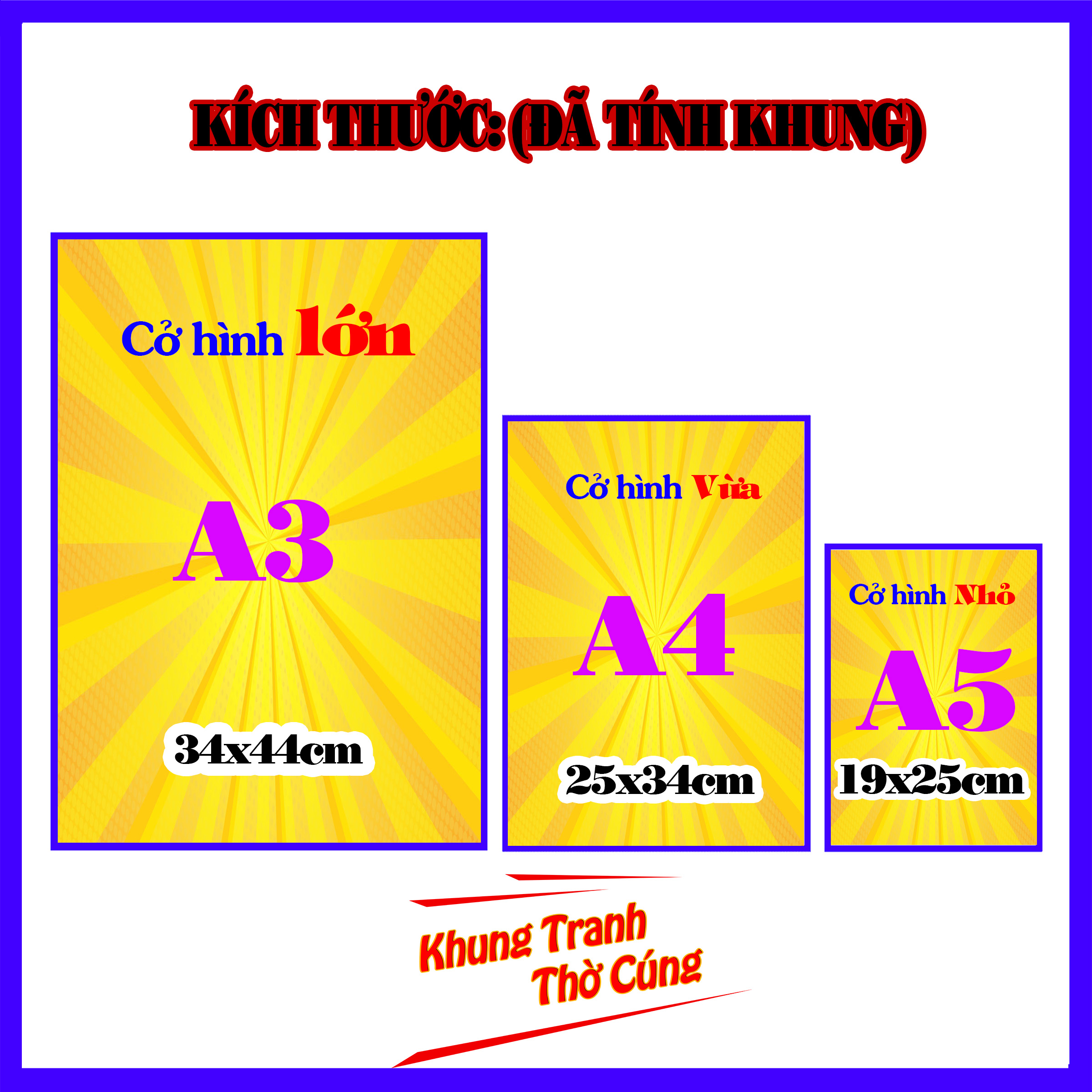 Tranh Thờ Linh Sơn Thánh Mẫu + khung (Bảo hành gãy, vỡ)