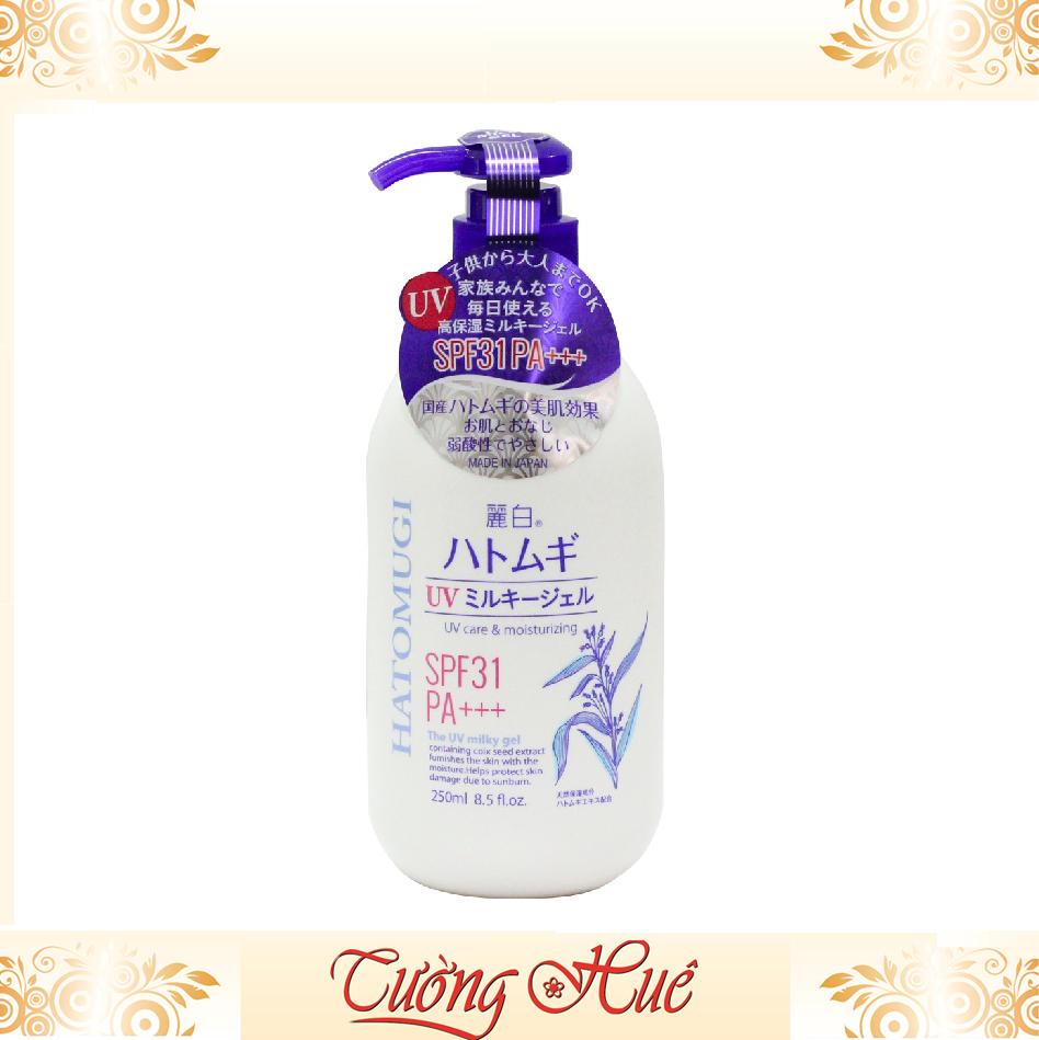 Dưỡng Thể Chống Nắng Hatomugi UV Care & Moisturizing Milky Gel - 250ml tốt nhất