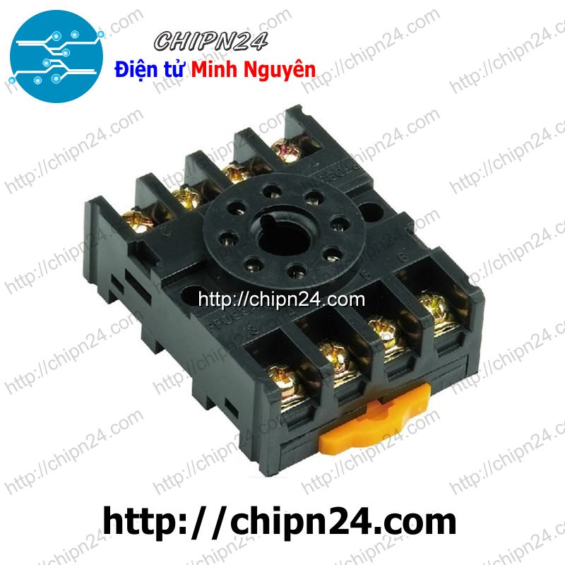 Đế relay kiếng 8 chân tròn