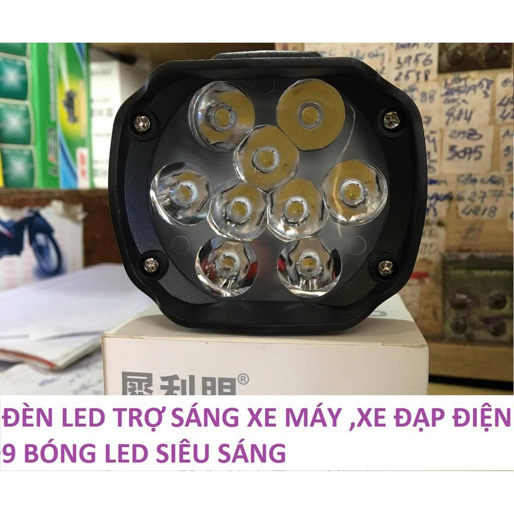 Đèn trợ sáng L5 – 9 bóng tròn siêu sáng, lắp mọi xe hiện nay