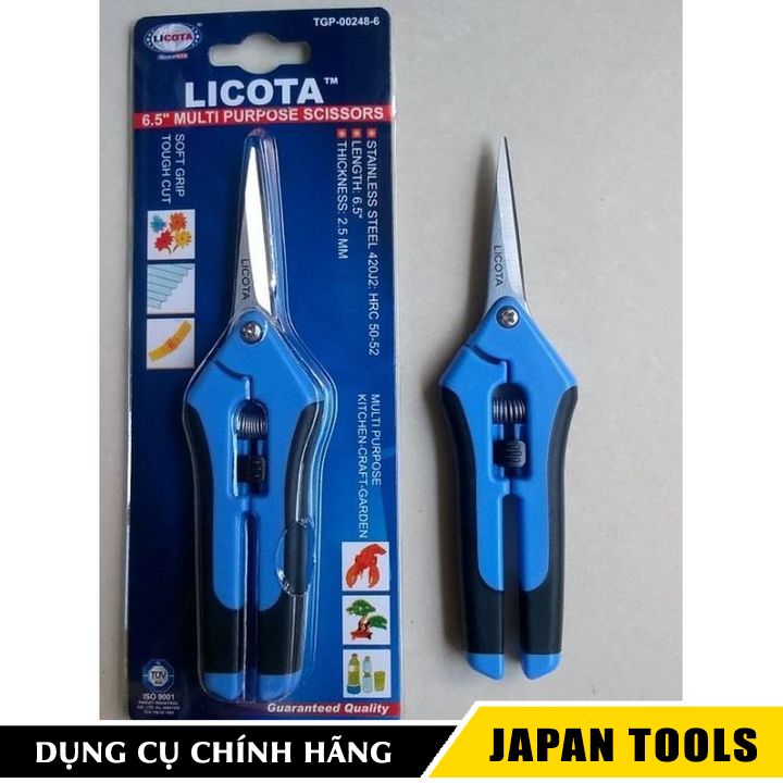 Kéo cắt cành cao cấp 6.5" Licota TGP-00248-6 (giao màu ngẫu nhiên) | Japan Tools
