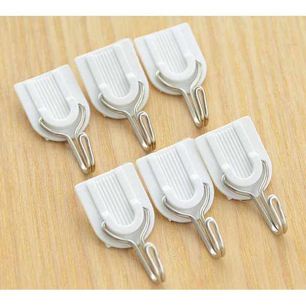 Vỉ 06 móc dính tường (móc dán tường) chắc chắn E716