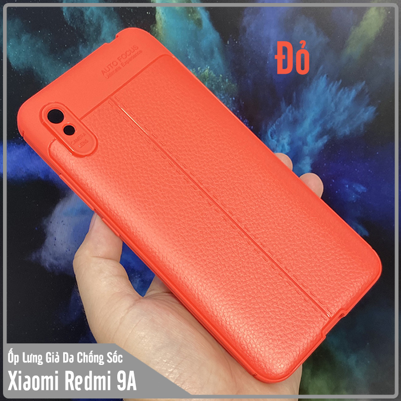 Ốp lưng cho Xiaomi Redmi 9A Giả da chống sốc