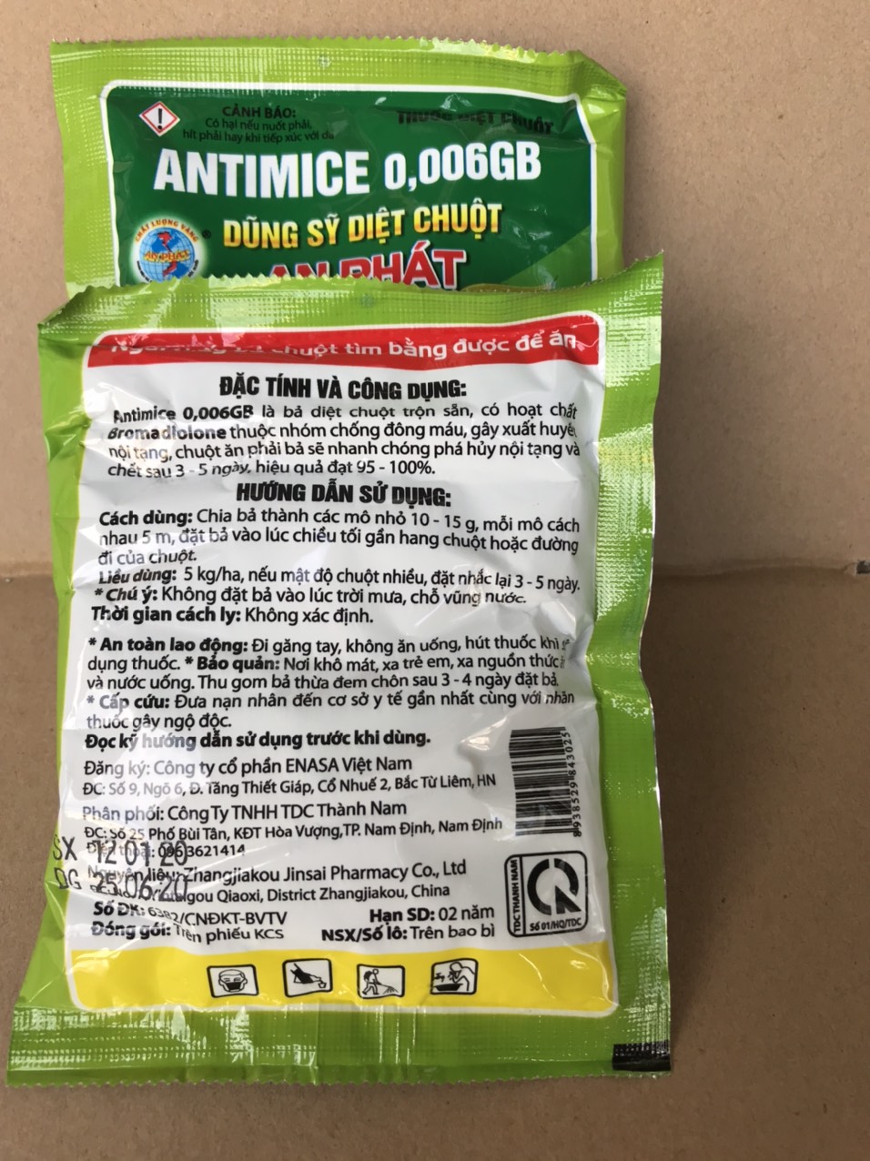 Bả thóc diệt chuột  2 gói 50gam