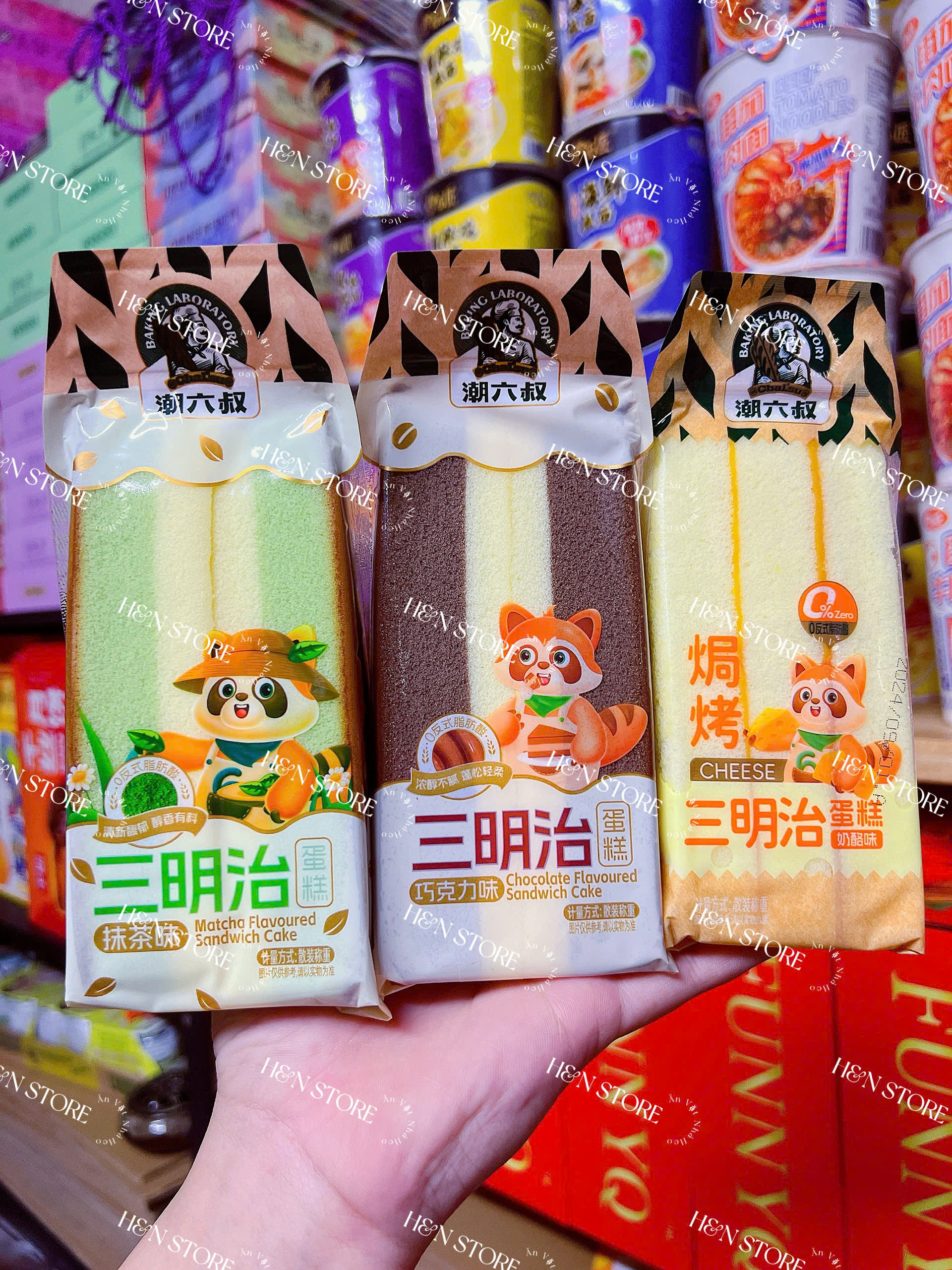 (10 BÁNH) BÁNH BÔNG LAN TAM GIÁC VỊ ĐÂU,, MATCHA, KHOAI MÔN, PHÔ MAI,,....THƠM NGON