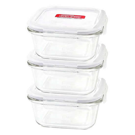 Bộ hộp bảo quản thực phẩm L&L LLG214S3 (Thủy tinh)