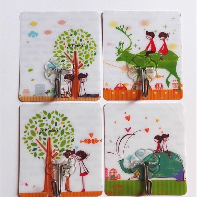Set 5 Móc dán tường 3D (Chịu lực tốt)