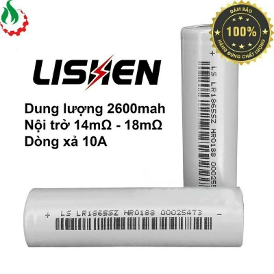 8 cell pin 18650 Lishen 2600mah 5C xả cao (12,5A) - Hàng chính hãng mới 100%