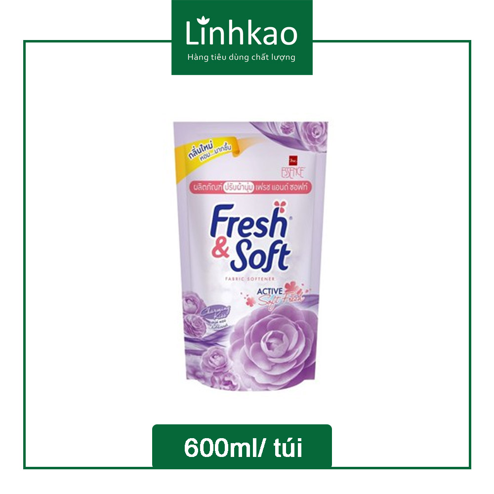 [Đủ màu]Nước xả Fresh&Soft túi 600ml