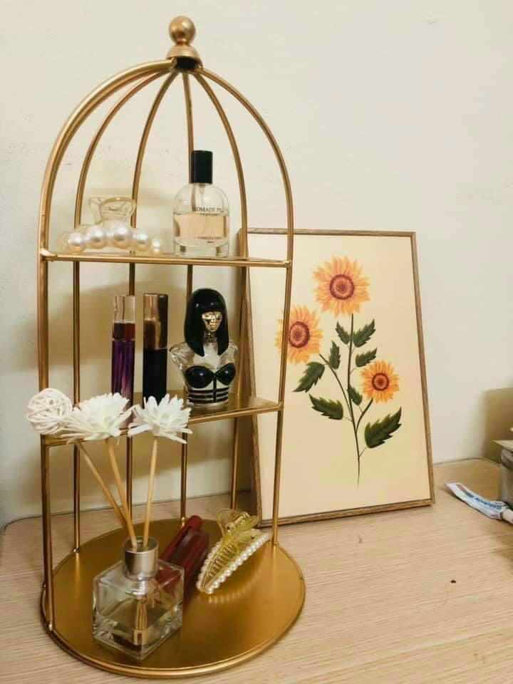 Kệ Mỹ phẩm lòng chim decor