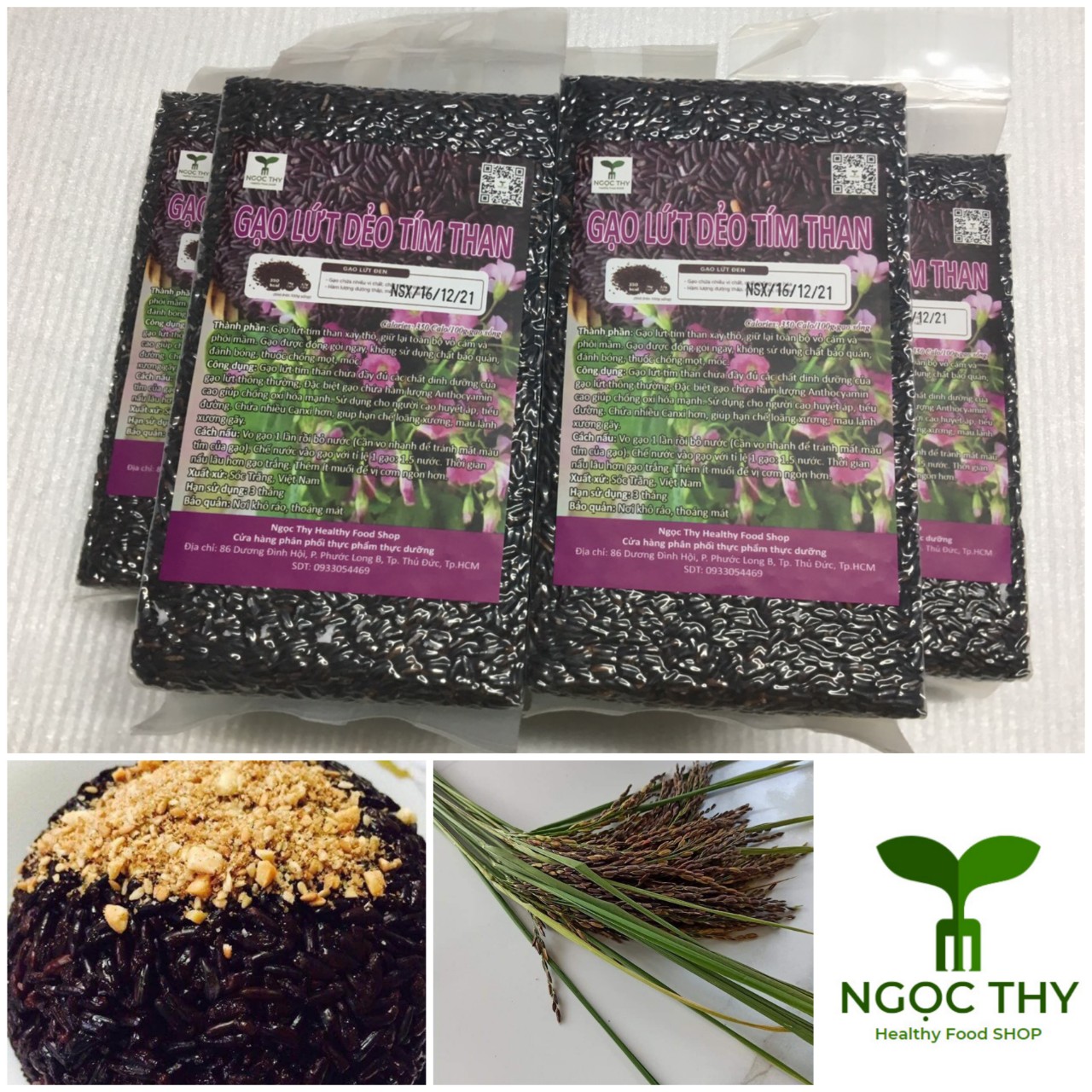 Combo 5kg gạo lứt dẻo cơm nấu không cần ngâm NT Food