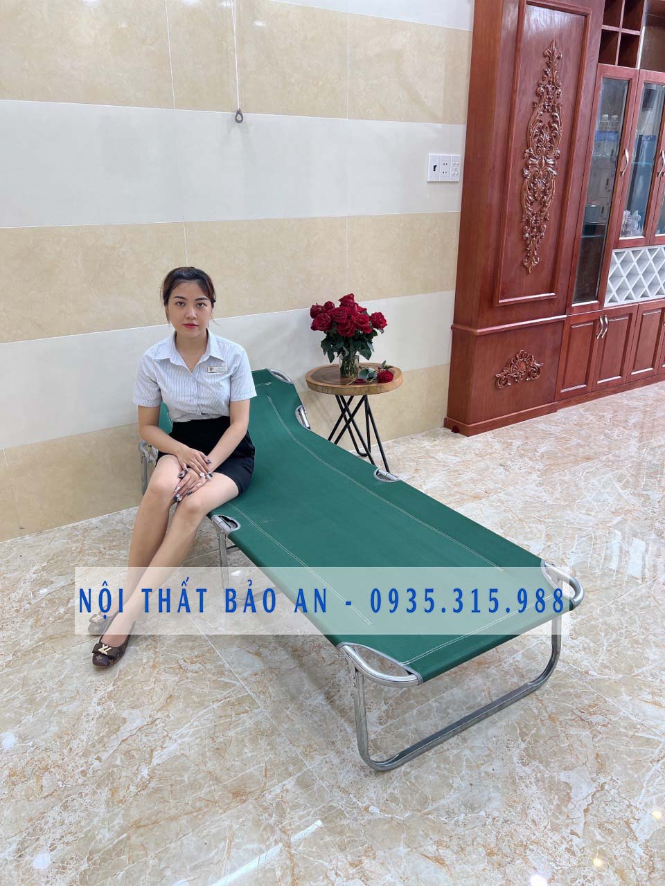 Giường xếp vải bố khung sắt Nội Thất Bảo An