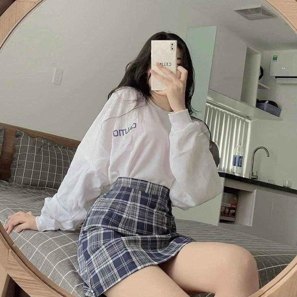Sét áo Cautio + chân váy kẻ HSU0321