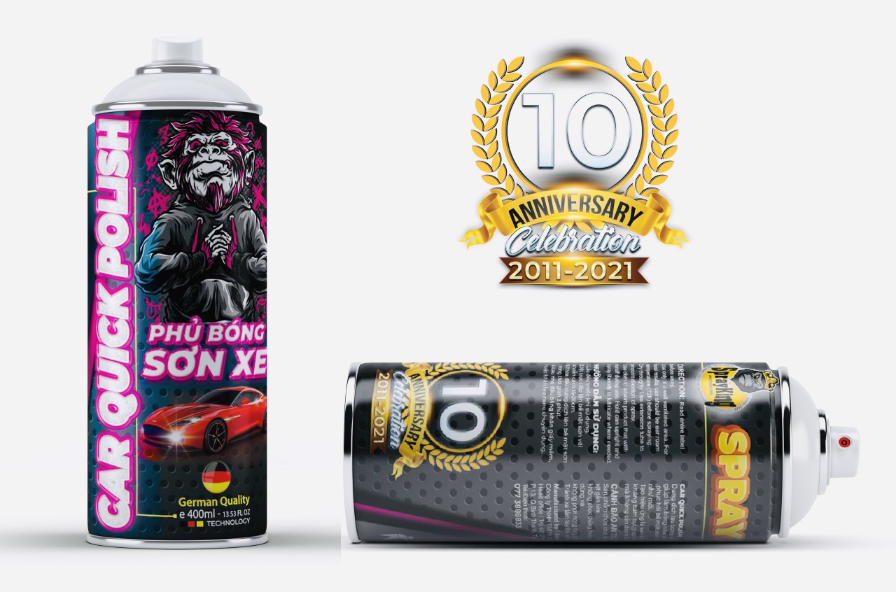 Chai xịt Phủ Bóng Sơn Xe Công nghê NANO - Sprayking Car Quick Polish 400ML, tạo hiệu ứng lá sen, kháng bụi bẩn, bền màu, giúp xe sáng bóng lẫn soi gương