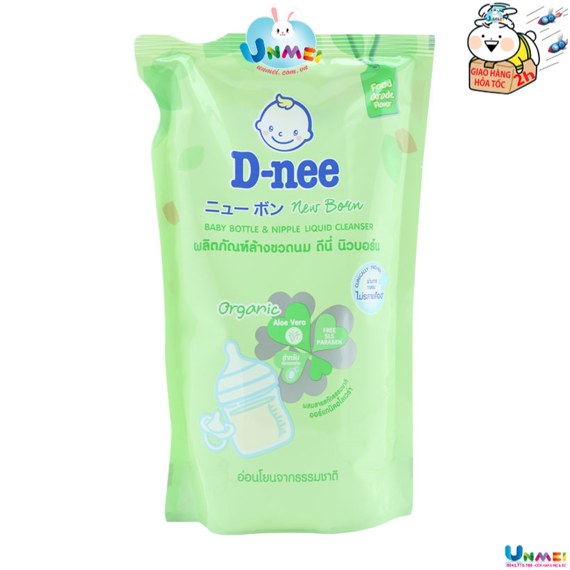 Nước rửa bình sữa D-nee Organic túi 550ml