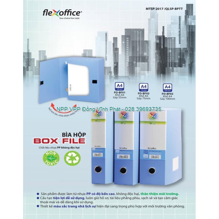 Bìa hộp Flexoffice FO-BF ( 55-75-100-35-150 CM)