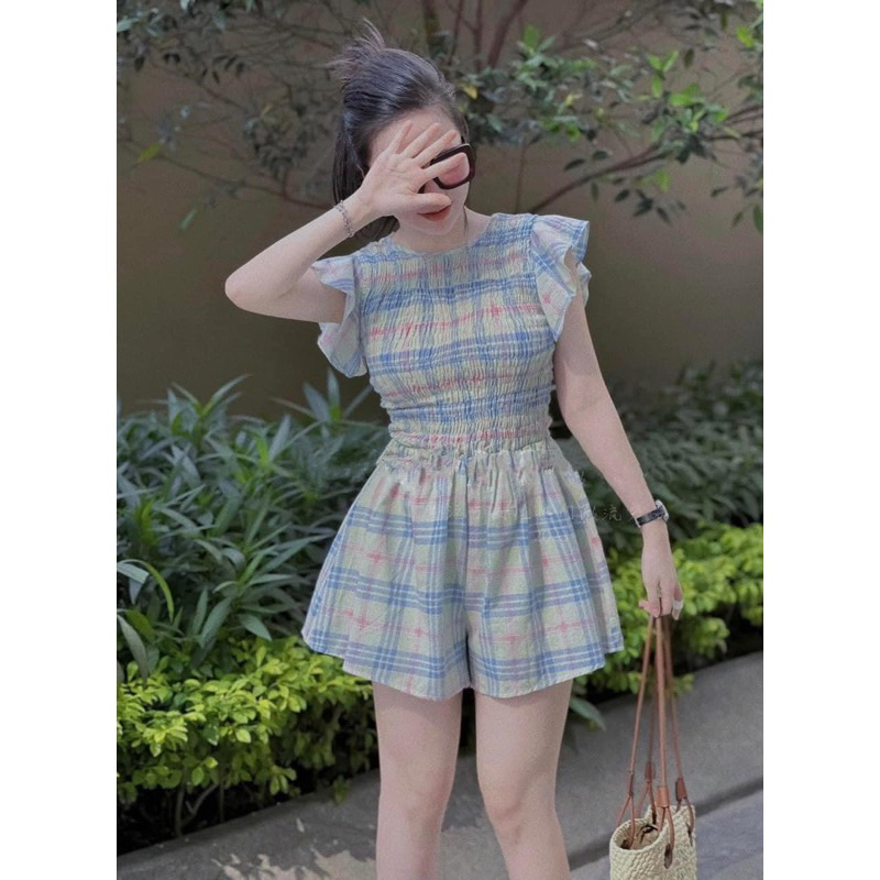 jum kẻ nữ 2 màu xanh đỏ..